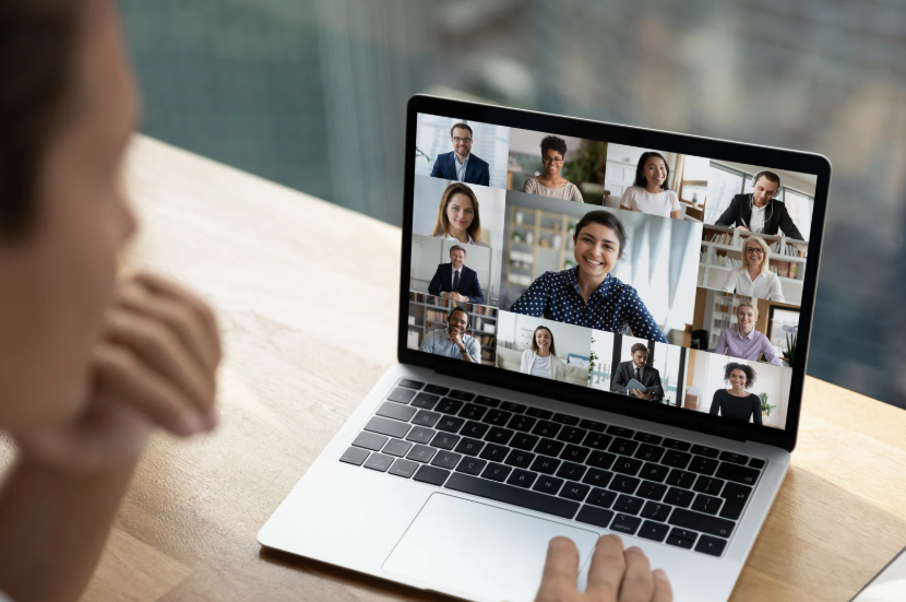 Online group call showing why online communities feel powerful.