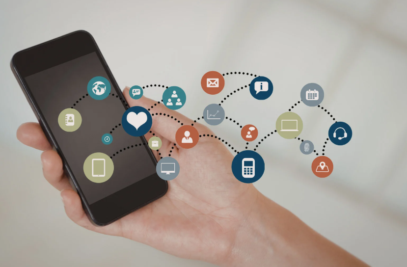 Smartphone icons showing how algorithms shape culture online.